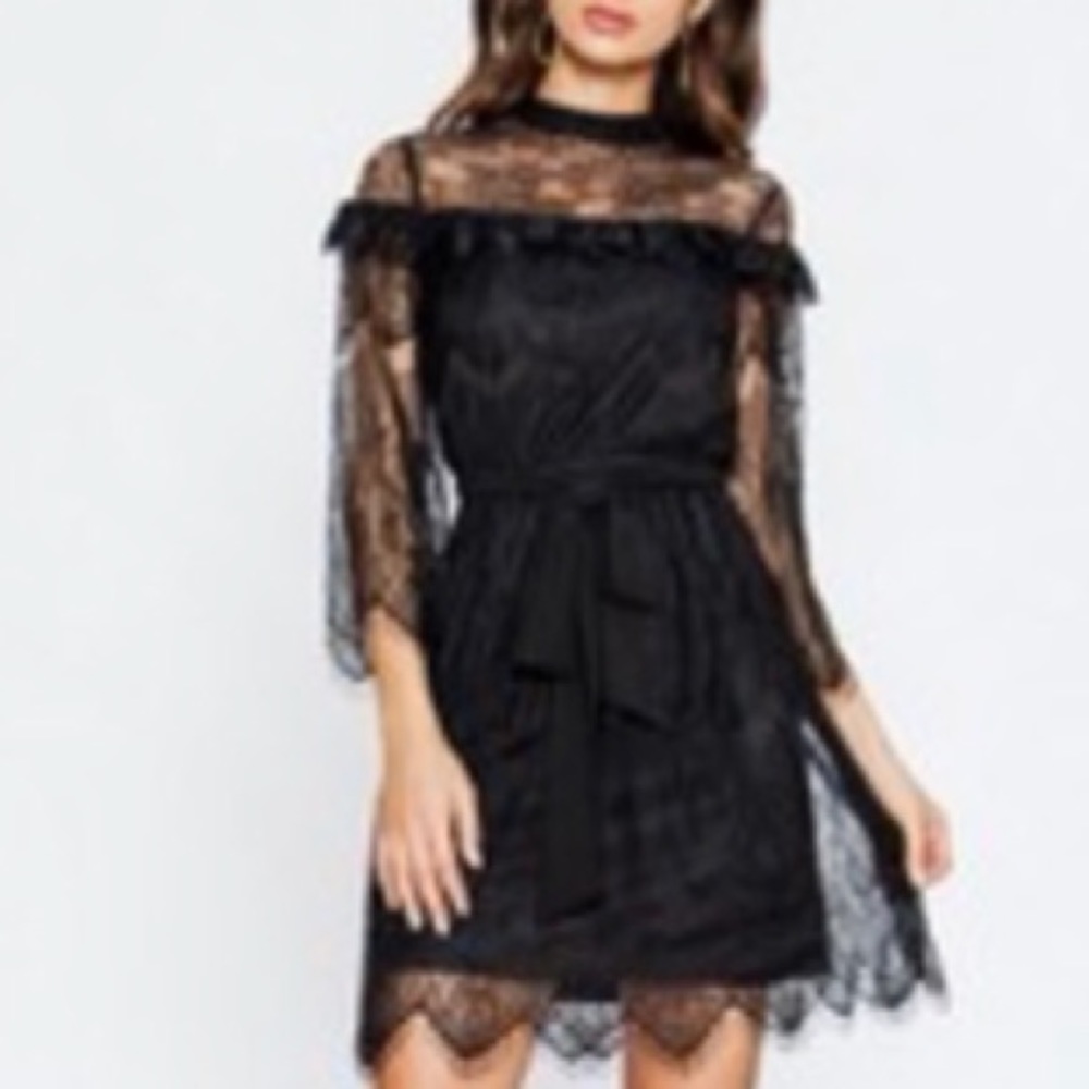 Black Lace Mini Dress